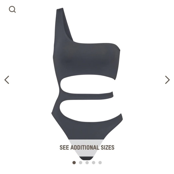 NWT SKIMS Swim One Shoulder Monokini gunmetal Gray Size small - Picture 1 of 9